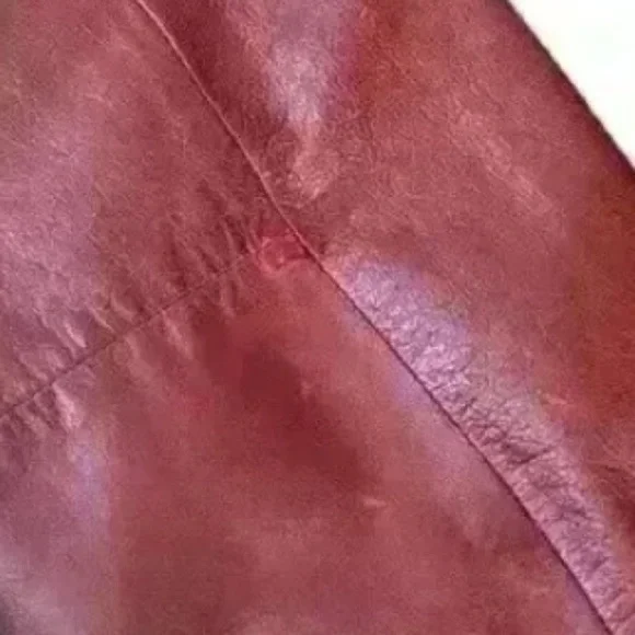 Vintage Jacqueline Ferrar burgundy Leather Jacket women’s Size S  Signs of wear - Picture 6 of 16
